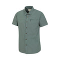 Dark Blue - Side - Mountain Warehouse Mens Coconut Slub Short-Sleeved Shirt