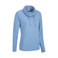 Pale Blue - Side - Mountain Warehouse Womens-Ladies Hebridean Cowl Neck Fleece Top