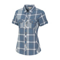 Bright Blue - Side - Mountain Warehouse Womens-Ladies Cotton Holiday Shirt