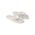 Grey-Gold - Front - Animal Womens-Ladies Logo Recycled Flip Flops