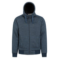 Dark Blue - Front - Mountain Warehouse Mens Nevis II Faux Fur Hoodie