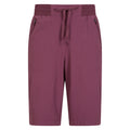 Burgundy - Front - Mountain Warehouse Womens-Ladies Explorer Long Shorts