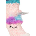 Pink-Blue - Side - Mountain Warehouse Childrens-Kids Unicorn Slip Resistant Socks