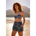 Jet Black - Front - Animal Womens-Ladies Sand Dune Recycled Printed Shorts