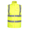 Yellow - Front - Mountain Warehouse Unisex Adult Waterproof Work Hi-Vis Vest