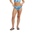 Blue - Side - Animal Womens-Ladies Crest Bikini Bottoms