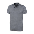 Grey - Side - Mountain Warehouse Mens Agra Stripe Polo Shirt