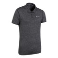 Black - Back - Mountain Warehouse Mens Agra Stripe Polo Shirt