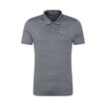 Grey - Front - Mountain Warehouse Mens Agra Stripe Polo Shirt