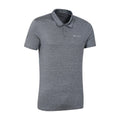 Grey - Back - Mountain Warehouse Mens Agra Stripe Polo Shirt