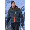 Khaki Green - Front - Mountain Warehouse Mens Link Padded Jacket