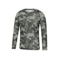 Green - Side - Mountain Warehouse Mens Talus Camouflage Thermal Top