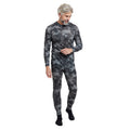 Green - Pack Shot - Mountain Warehouse Mens Talus Camouflage Thermal Top