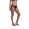 Navy - Side - Animal Womens-Ladies Poolside Recycled Bikini Bottoms