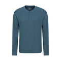 Petrol - Front - Mountain Warehouse Mens Selby Waffle Henley T-Shirt