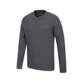 Charcoal - Lifestyle - Mountain Warehouse Mens Selby Waffle Henley T-Shirt