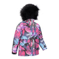 Teal - Lifestyle - Mountain Warehouse Childrens-Kids Ranger Floral Waterproof Jacket