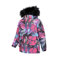 Teal - Pack Shot - Mountain Warehouse Childrens-Kids Ranger Floral Waterproof Jacket