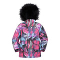 Teal - Front - Mountain Warehouse Childrens-Kids Ranger Floral Waterproof Jacket