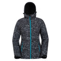 Black - Front - Mountain Warehouse Womens-Ladies Exodus Animal Print Water Resistant Soft Shell Jacket