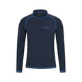 Navy - Front - Mountain Warehouse Mens Long-Sleeved Rash Guard