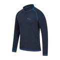 Navy - Side - Mountain Warehouse Mens Long-Sleeved Rash Guard