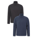 Mixed - Front - Mountain Warehouse Mens Camber II Fleece Top (Pack of 2)