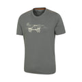 Charcoal - Side - Mountain Warehouse Mens Ocean Drive Organic T-Shirt