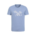 Blue - Front - Mountain Warehouse Mens Ocean Drive Organic T-Shirt