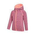 Orange - Lifestyle - Mountain Warehouse Childrens-Kids Kayleigh II Stripe Full Zip Hoodie