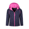 Indigo - Pack Shot - Mountain Warehouse Childrens-Kids Kayleigh II Stripe Full Zip Hoodie