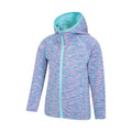 Blue - Lifestyle - Mountain Warehouse Childrens-Kids Kayleigh II Stripe Full Zip Hoodie