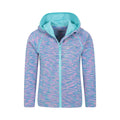 Blue - Pack Shot - Mountain Warehouse Childrens-Kids Kayleigh II Stripe Full Zip Hoodie