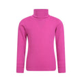 Bright Pink - Front - Mountain Warehouse Childrens-Kids Talus Roll Neck Long-Sleeved Top