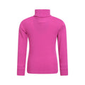 Bright Pink - Back - Mountain Warehouse Childrens-Kids Talus Roll Neck Long-Sleeved Top