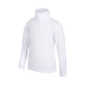 White - Side - Mountain Warehouse Childrens-Kids Talus Roll Neck Long-Sleeved Top