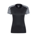 Black - Front - Mountain Warehouse Womens-Ladies Pro Reflective Running T-Shirt