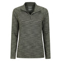 Khaki Green - Close up - Mountain Warehouse Womens-Ladies Bend & Stretch Half Zip Midlayer