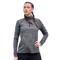 Black - Pack Shot - Mountain Warehouse Womens-Ladies Bend & Stretch Half Zip Midlayer