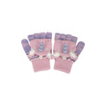 Purple - Back - Mountain Warehouse Childrens-Kids Knitted Unicorn Gloves