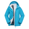 Blue - Pack Shot - Mountain Warehouse Womens-Ladies Storm 3 in 1 Waterproof Jacket