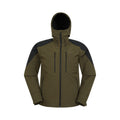 Khaki Green - Front - Mountain Warehouse Mens Radius Recycled Soft Shell Jacket