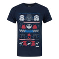 Blue - Front - Star Wars Mens Dark Side Fair Isle Christmas T-Shirt