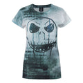 White - Front - Nightmare Before Christmas Womens-Ladies Jack Face Sublimation T-Shirt