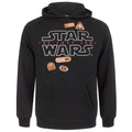 Black - Front - Star Wars Mens The Last Jedi Badges Hoodie