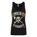 Black - Front - The Walking Dead Womens-Ladies Survivor Tank Top