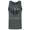 Charcoal - Front - Game Of Thrones Mens Three Eyed Raven Vest