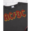 Charcoal - Side - Amplified Womens-Ladies AC-DC Logo Cropped T-Shirt