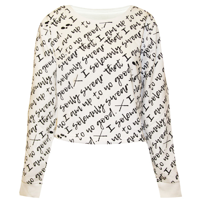 Harry Potter Womens Ladies I Do Solemnly Swear Cropped Jumper Discounts on great Brands