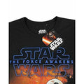Black - Back - Star Wars: The Force Awakens Mens BB-8 Poster T-Shirt